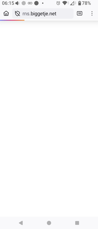 blank browser as it tries to load a page
