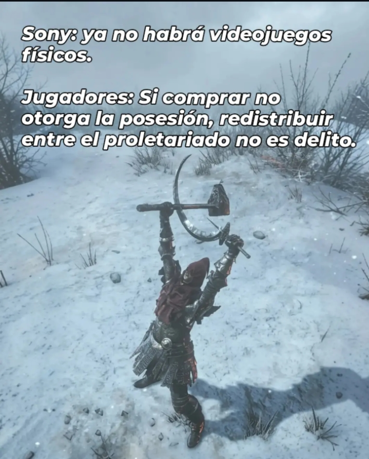 Sony: Ya no habrá videojuegos físicos.

Jugadores:Si comprar no otorga la posesión ,redistribuir entre el proletariado no es delito.