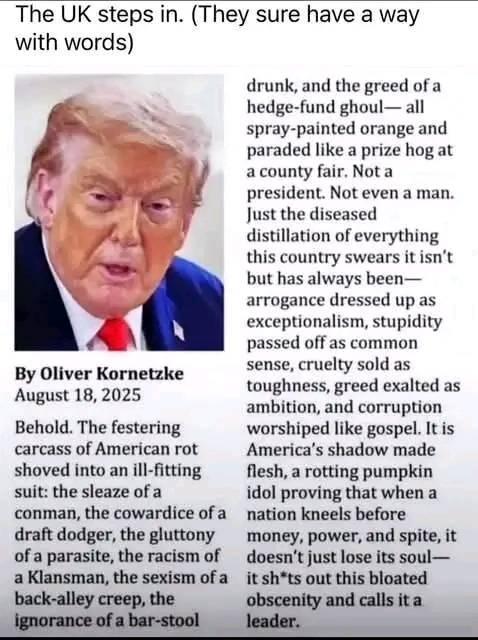 Exploration of Trump as a TACO and worse from a British perspective/