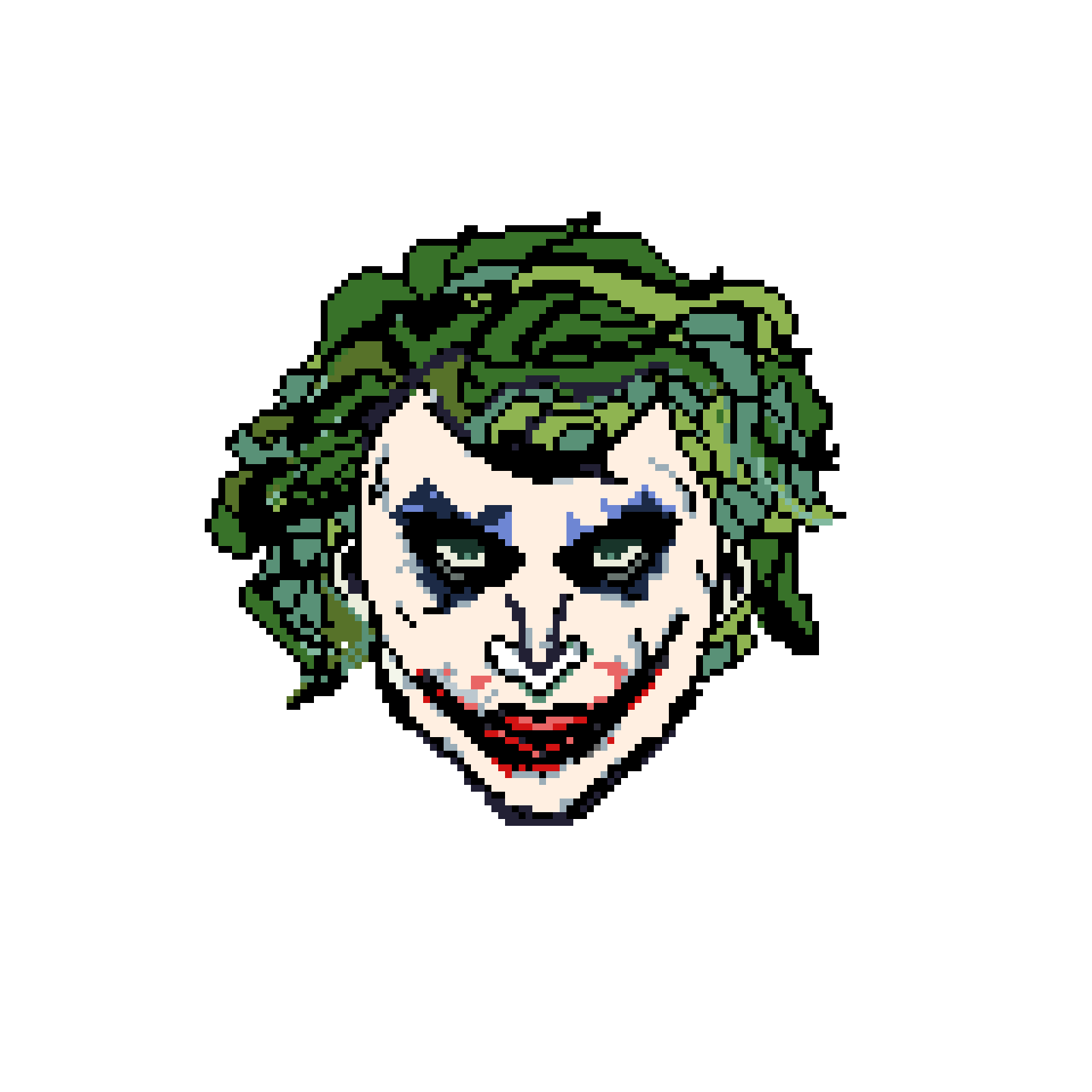 Joker in Pixel Art. 160x160 format.